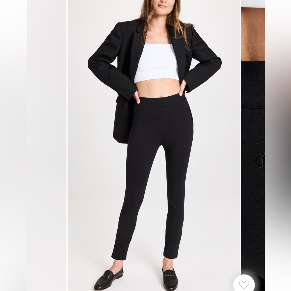 Spanx Back Seam Pants Size Medium Black